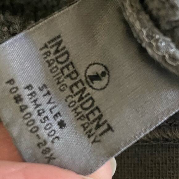 $119 Call Her Daddy / I am Unwell / Barstool Gray Cotton Cut V Neck Hoodie M EUC - Picture 9 of 11